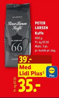 Lidl PETER LARSEN Kaffe tilbud