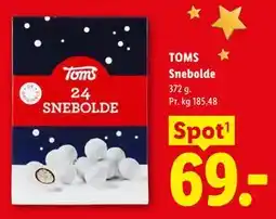 Lidl TOMS Snebolde tilbud