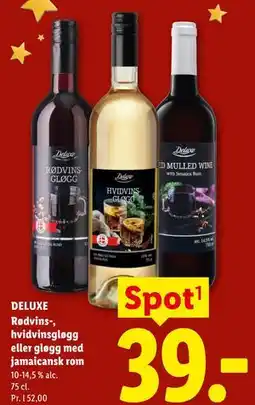 Lidl DELUXE Rødvins-, hvidvinsgløgg eller gløgg med jamaicansk rom tilbud