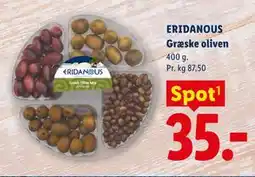 Lidl ERIDANOUS Græske oliven tilbud