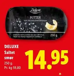 Lidl DELUXE Saltet smør tilbud