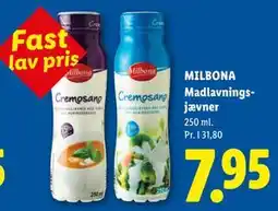 Lidl MILBONA Madlavningsjævner tilbud