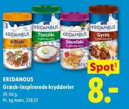 Lidl ERIDANOUS Græsk-inspirerede krydderier tilbud
