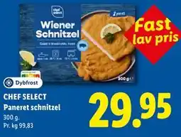Lidl CHEF SELECT Paneret schnitzel tilbud