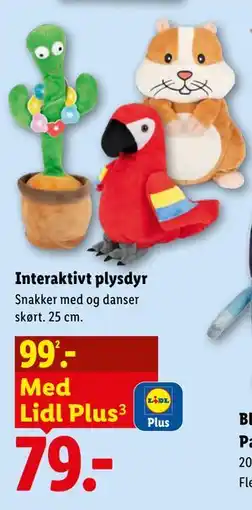 Lidl Interaktivt plysdyr tilbud