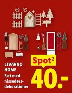 Lidl LIVARNO HOME Sæt med nissedørsdekorationer tilbud