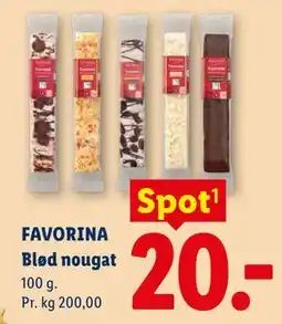 Lidl FAVORINA Blød nougat tilbud