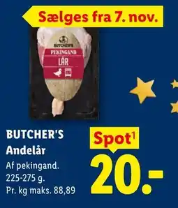 Lidl BUTCHER'S Andelår tilbud