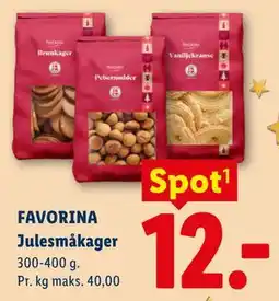 Lidl FAVORINA Julesmåkager tilbud