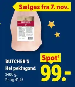 Lidl BUTCHER'S Hel pekingand tilbud