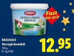 Lidl BEAUVAIS Herregårdsrødkål tilbud