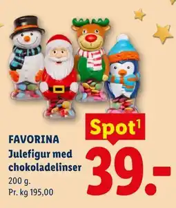 Lidl FAVORINA Julefigur med chokoladelinser tilbud