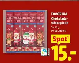 Lidl FAVORINA Chokoladeslikkepinde tilbud