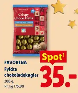 Lidl FAVORINA Fyldte chokoladekugler tilbud