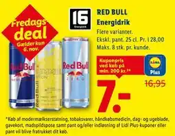 Lidl RED BULL Energidrik, App-pris tilbud