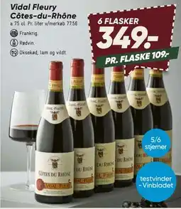 Bilka Vidal Fleury Côtes-du-Rhône tilbud