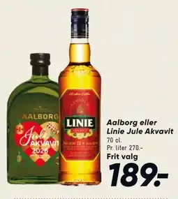Bilka Aalborg eller Linie Jule Akvavit tilbud