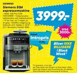 Bilka Siemens EQ6 espressomaskine tilbud