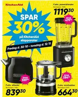 Bilka Spar 30% på KitchenAid elapparater tilbud