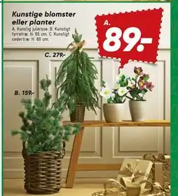 Bilka Kunstige blomster eller planter tilbud