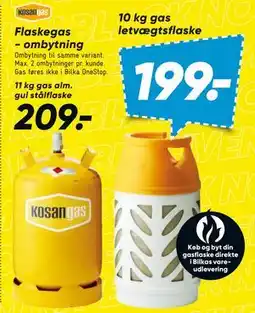 Bilka Flaskegas - ombytning tilbud