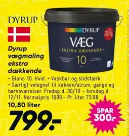 Bilka Dyrup vægmaling ekstra dækkende tilbud
