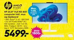 Bilka HP 23,8 Full HD AIO computer inkl. mus og keyboard tilbud