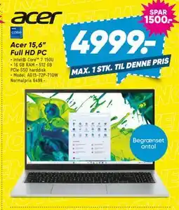 Bilka Acer 15,6” Full HD PC tilbud