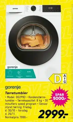 Bilka gorenje Tørretumbler tilbud