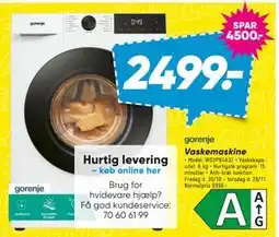 Bilka gorenje Vaskemaskine tilbud