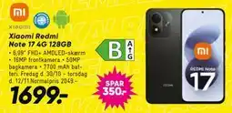 Bilka Xiaomi Redmi Note 17 4G 128GB tilbud