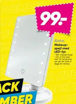 Bilka Makeup-spejl med LED-lys tilbud