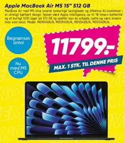 Bilka Apple MacBook Air M5 15” 512 GB tilbud