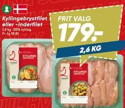 Bilka Kyllingebrystfilet eller -inderfilet tilbud