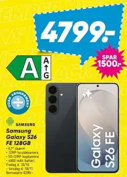 Bilka Samsung Galaxy S26 FE 128GB tilbud