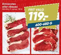 Bilka Entrecotes eller ribeyes tilbud