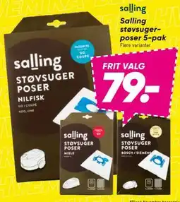Bilka Salling støvsugerposer 5-pak tilbud