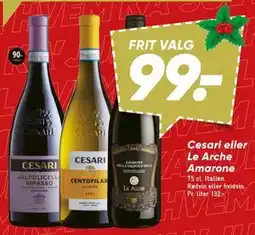 Bilka Cesari eller Le Arche Amarone tilbud