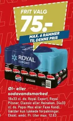 Bilka Øl- eller sodavandsmarked tilbud