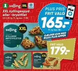 Bilka XXL kyllingespyd eller -brystfilet tilbud