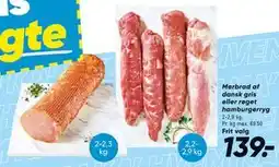 Bilka Mørbrad af dansk gris eller røget hamburgerryg tilbud