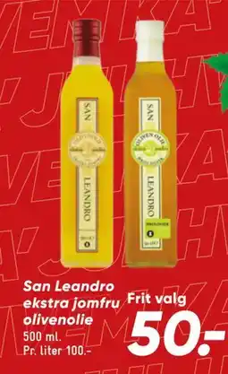 Bilka San Leandro ekstra jomfru olivenolie tilbud