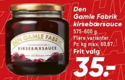 Bilka Den Gamle Fabrik kirsebærsauce tilbud
