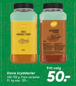 Bilka Dava krydderier tilbud
