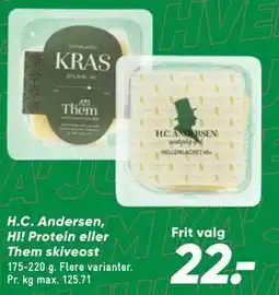 Bilka H.C. Andersen, HI! Protein eller Them skiveost tilbud