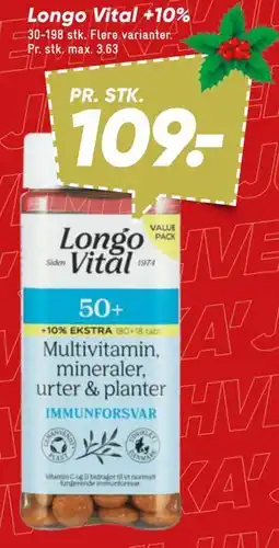 Bilka Longo Vital +10% tilbud