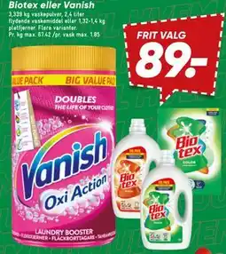 Bilka Biotex eller Vanish tilbud