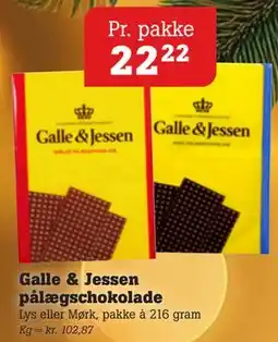 Poetzsch Padborg Galle & Jessen pålægschokolade tilbud