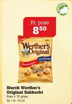 Poetzsch Padborg Storck Werther's Original Sukkerfri tilbud