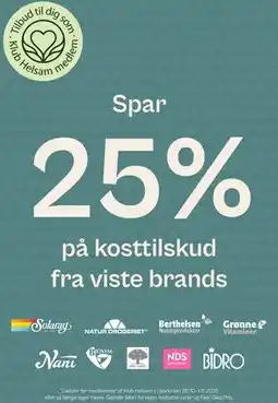 Helsam Kosttilskud fra viste brands tilbud